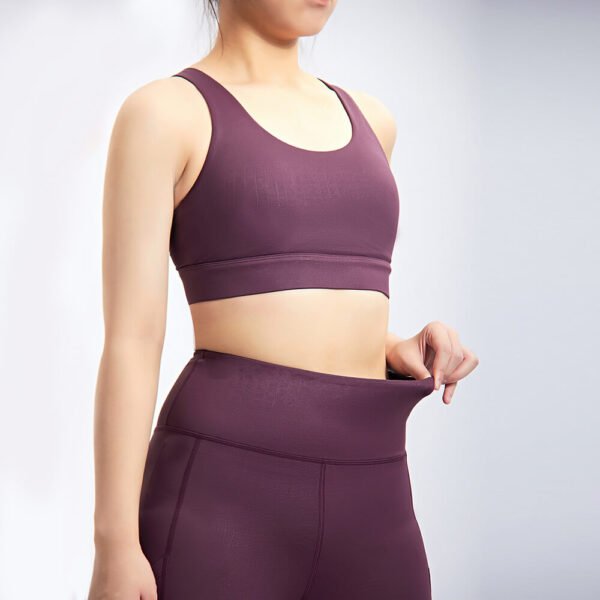 2023 New style Running Fitness Yoga Set Custom Logo Solid Color Running Fitness - Image 3