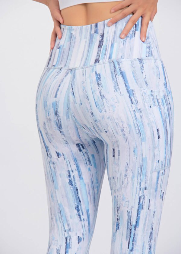 Women Compression Leggings Tie Dye Butt Lift High Waist Gym Workout Yoga Pants With Pockets - Image 6