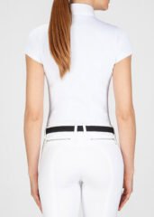 Comfortable Women's Slim Fit Short Sleeve Stand-up Collar Equestrian Shirt