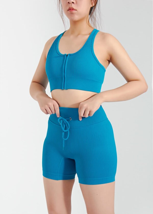 Custom Made Fitness Gym Clothes Women High Quality Running Yoga Bra Shorts Sets - Image 2