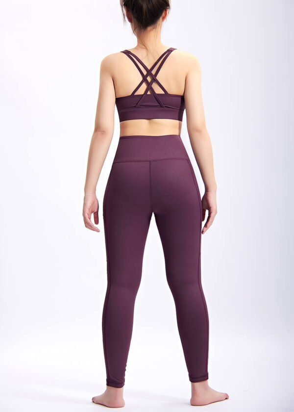 2023 New style Running Fitness Yoga Set Custom Logo Solid Color Running Fitness - Image 4