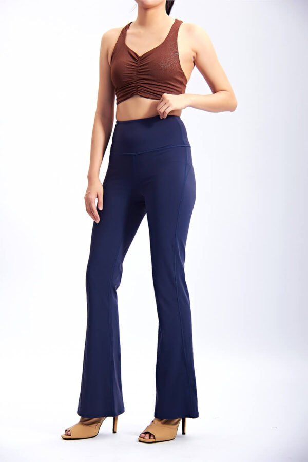 Custom Active Wear Set Tummy Control Workout Flare Leggings Yoga Set For Women - Image 3