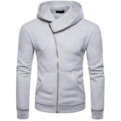 Slim Fit Curved Zipper Hoodies