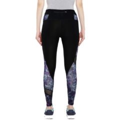 Black Contrast Printed Yoga Leggings