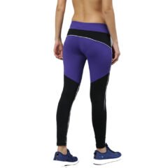 Blue & Black Colorblock Panel Design Leggings